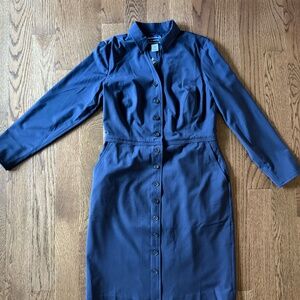 NEW Land's End American Airlines Uniform Women's Button-front Dress